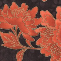 Kingyo - Elegant Gilded Flowers on Black Texture
