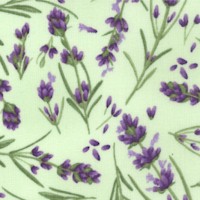 Lavender Blessings - Tossed Lavender Sprigs on Green 