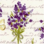 Sweet Lavender - Tossed Bouquets on Ivory by Sue Zipkin