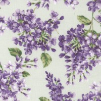 Spring Bouquet Lilac on Ivory by Ro Gregg - LTD. YARDAGE AVAILABLE (1.17 YD.) MUST BE PURCHASED IN F