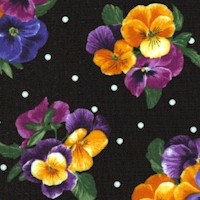 Flowerhouse: Brightly So - Pansies on Polka Dots by Debbie Beaves