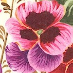 Pansy Party - Tossed Pansies and Butterflies on Cream