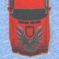 Pontiac Firebirds and Logos on Blue FLANNEL