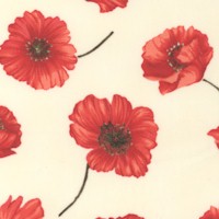 Poppies - Tossed Poppies on Cream