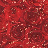 Packed Gilded Red Roses