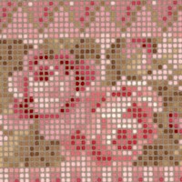 Gilded Beaded Rose Stripe - Pink