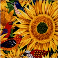 Sunny Side Up - Sunflowers and Birds