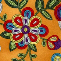Tucson - Beaded Style Flowers on Gold
