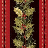 Winter Sanctuary - Elegant Gilded Vertical Holly Stripe by Color Principle
