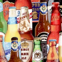 Ale House - Packed Beer Bottles by Greta Lynn