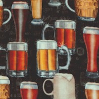 On Tap - Beer in Mugs and Glasses on Black by Dan Morris