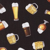 Tossed Beer Glasses and Mugs on Black