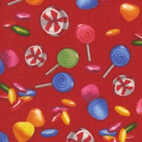 Candyland - Tossed Candies on Red by Hasbro