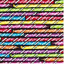 Colorful Retro Candy Stix on Black 