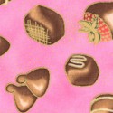 Hugs and Kisses - Gilded Tossed Chocolates on Pink