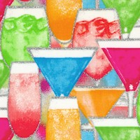 Mixology - Packed Cocktails with Silver Glitter Outline