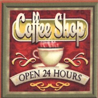 Coffee Shop - Vintage Signs by Angela Anderson