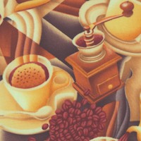 Coffee Talk - Art Deco Style Coffee Collage