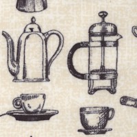 Coffee Break - Vintage Coffee Pots and Cups by Dalphine Corbin