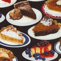 Yummy Pie and Cake Slices on Black