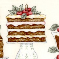Just Desserts - Gourmet Treats Vertical Stripe by Diane Knott