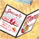 Todays Special - Tossed Retro Diner Menus and Order Pads