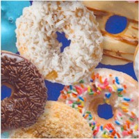 This & That III - Delish Donuts on Blue - SALE! (MINIMUM PURCHASE 1 YARD)