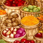 Farmers Harvest Baskets by Debbie Hron