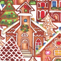 Gingerbread Factory - Packed Gingerbread Village
