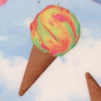 Tossed Ice Cream Cones in the Sky