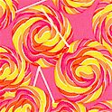Sweet Treats - Tossed Rainbow Lollipops on Pink