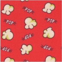 Pop - Time to Pop - Popcorn Kernels on Red 