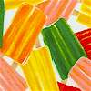 Kyles Marketplace - Tossed Popsicles on White - LTD. YARDAGE AVAILABLE IN 3 PIECES