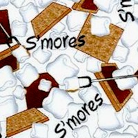 Go a-Camping - SMores on White by Possibilities