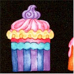 Sweet Things - Vertical Cupcake Stripe