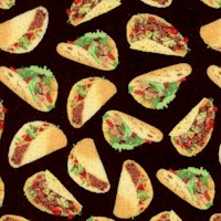 Tossed Mini Tacos on Black (Digital)