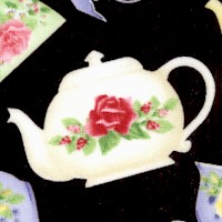 Tea for Two - Tossed Delicate Teapots by Deb Grogan