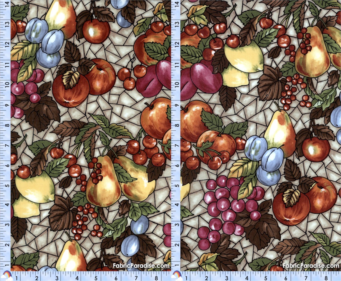 Stained Glass Fruits, Fruit, Elkabee's LLC