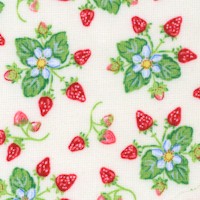 Country Days - Tossed Wild Strawberries on Ivory