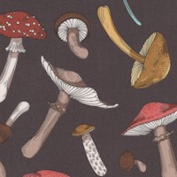 Forest Floor - Fun Guys on Gray by Rachel Hauer