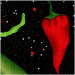 Salsa Picante - Tossed Hot Peppers on Black