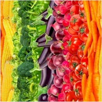 Vegetable Rainbow Vertical Stripe