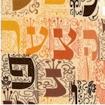 Aleph Bet - Hebrew Alphabet in Earthtone Colors- BACK IN STOCK! 