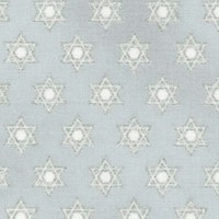 Stars of Light - Stars of David on Gray with Silver Metallic Highlights