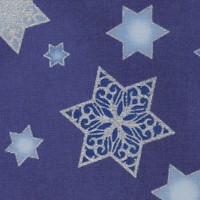 Stars of Light - Tossed Stars of David with Metallic Highlights on Royal Blue