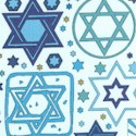 Tossed Stars of David with in Blue and White