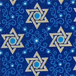 Star of Peace - Metallic Silver Stars of David on Royal Blue #3 - BACK IN STOCK!