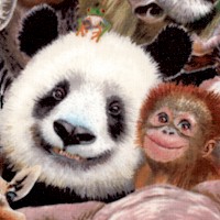 Whimsical Packed Zoo Animal Selfies by Howard Robinson