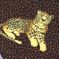 Photo Safari - Tossed Animals on Brown - SALE! (MINIMUM PURCHASE 1 YARD)