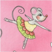 Whimsical Ballerina Mice on Pink